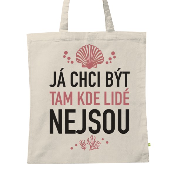 Chci být, kde lidé nejsou - růžový text