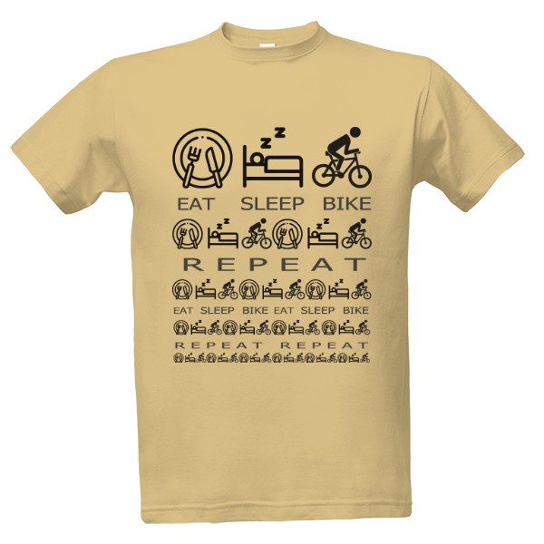 EAT SLEEP BIKE REPEAT men T-shirt