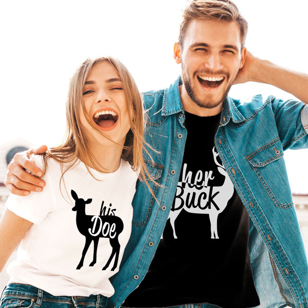 Couple tshirts His Doe and Her Buck
