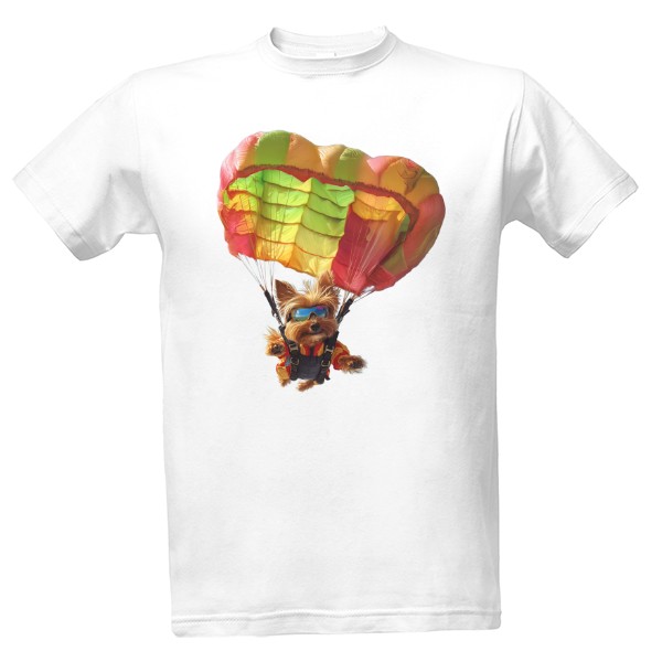 Jorkšírský teriér padá s úsměvem