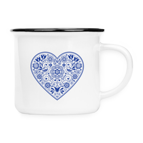 Lidové srdce modrotisk