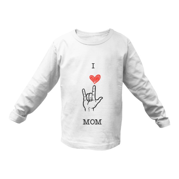 Nápis I love mom