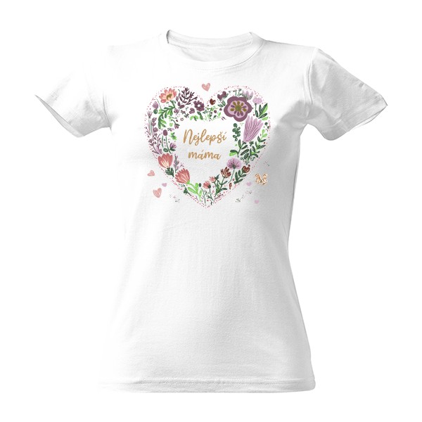 Nejlepší máma květinové srdce