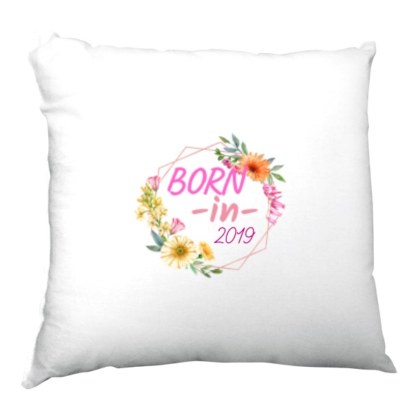 Polštářek BORN IN vlastní rok