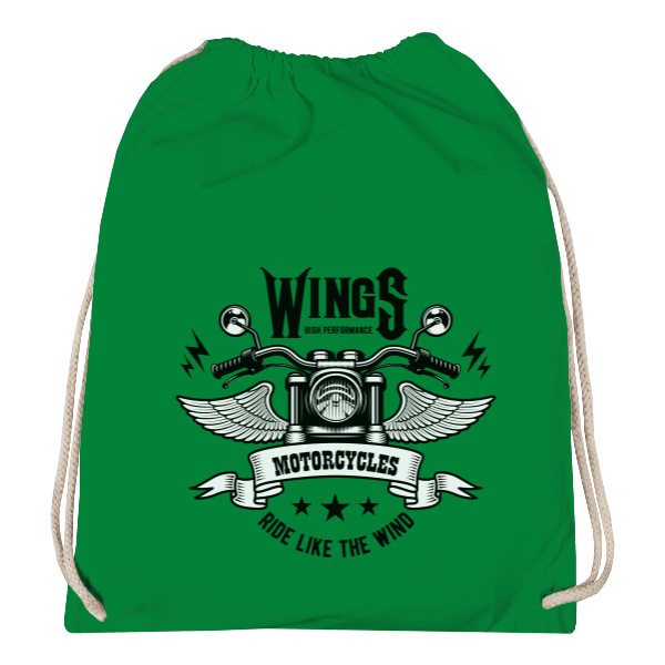 Vak na záda s potiskem Wings motorcycle