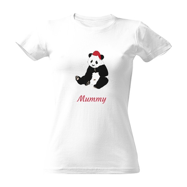 Women T-shirt XMAS Panda T-shirt