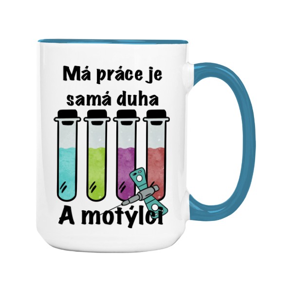 Zdravotník - duha a motýlci hrnek